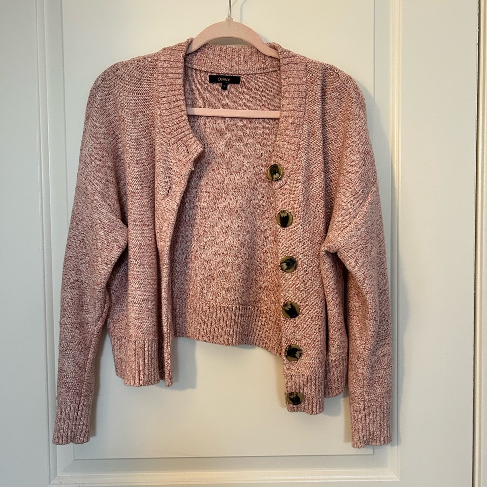 Quince Rose Buttoned Cardigan